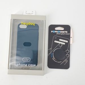 HEYDAY Apple iPhone 6 7 & 8 Cell Phone hard Case Cover w/ Phone Grip & Stand NEW
